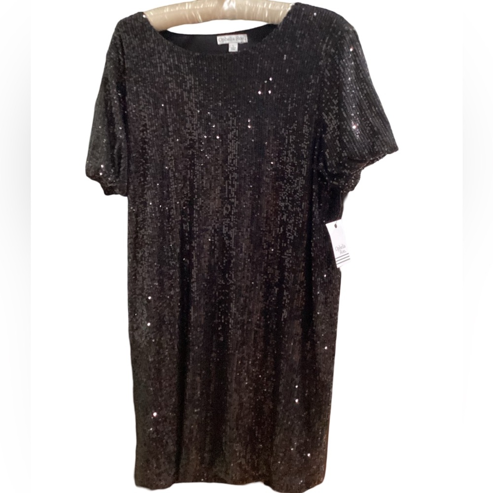 🦌 NWT Ophelia Rose Black Sequin Dress Size Large